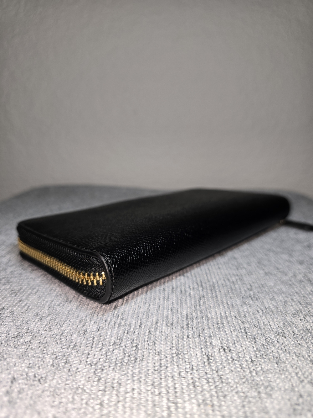 Coach Crossgrain Leather Accordion Zip Wallet Black Saffiano - Picture 5 of 13